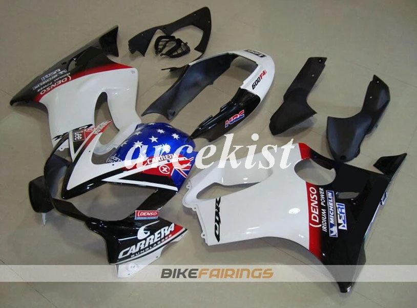 Литьевая Форма ABS Обтекатели комплект Подходит для HONDA CBR 600 F4i FS 04 05 06 07 CBR600 2004 2005 2006 2007 Комплект кузова темно-синий красный