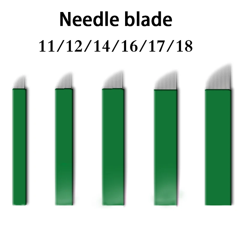 100 шт. микроблирующие иглы разные цвета PCD Nano LAMINA MICRO Flex Blade для бровей Татто