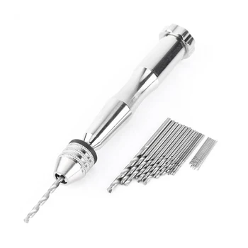 

Metal Metal Hand Twist Repair Tool Portable DIY Disassemble Silver Practical Hand Drill Ratchet Wrench Hardware