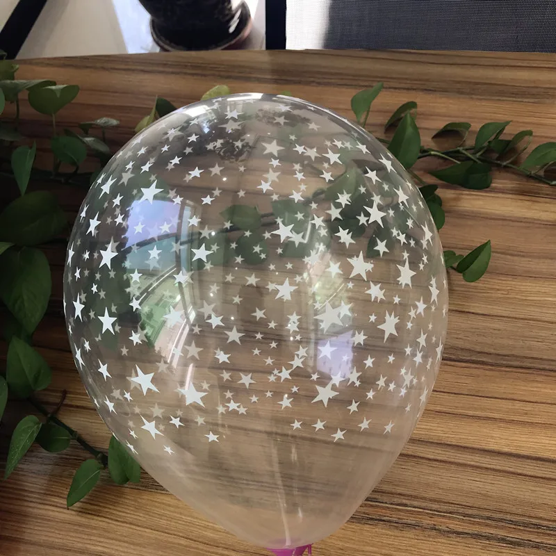 10 шт. 12 дюймов звезды латексные шарики с принтом Свадебные украшения на день рождения Волшебные пузырьки прозрачные баллон baby shower Детские игрушки
