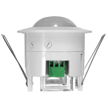

HTHL-110-240V AC Mini Adjustable 360 Degree Ceiling PIR Infrared Body Motion Sensor Detector Lamp Light Switch White