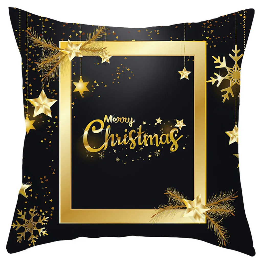 Merry Christmas наволочка короткая плюшевая наволочка диванная подушка набор украшения дома 45x45 см Декоративные подушки наволочки# R15 - Цвет: E