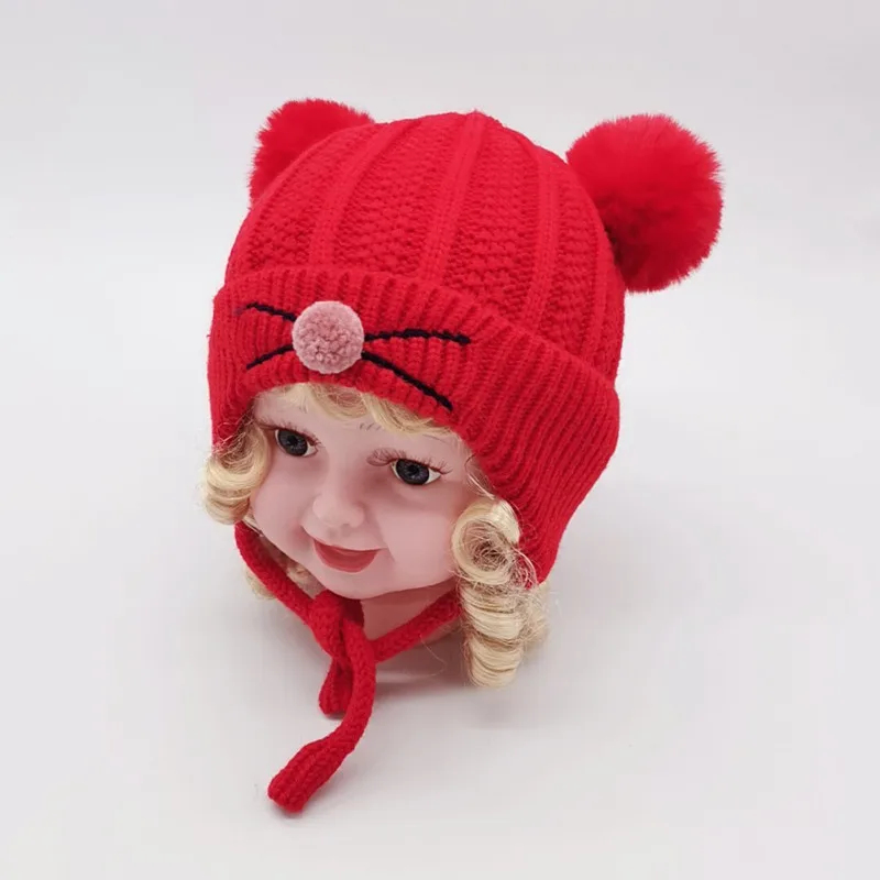 R Детские шапки, шапки для мальчиков и девочек, детские зимние шапки, шапка для детей, детская шапка, аксессуары BZZ - Цвет: R