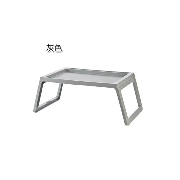Креативный стол для ноутбука, простой складной стол для кровати, студенческий стол, пластиковый стол для компьютера, подставка для ноутбука, стол для кровати - Цвет: Gray