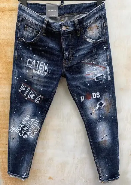 NEW Men Jeans Ripped for Men Skinny DSQ Jeans Pants Men Jeans Outwear Pants 963