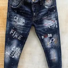 NEW Men Jeans Ripped for Men Skinny DSQ Jeans Pants Men Jeans Outwear Pants 963