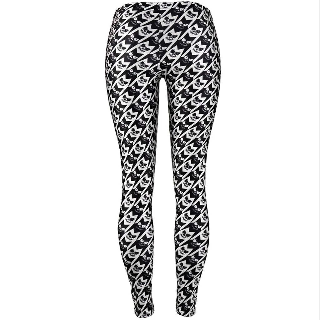 Womail Fashion на Хэллоуин с принтом Леггинсы Фитнес Бодибилдинг Jegging карандаш брюки пуш-ап леггинсы Для женщин тренировки тонкий Leggings826