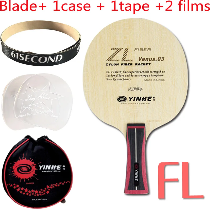 Galaxy Milky Way Yinhe V-3 ZL Venus 03 скидка+ Zylon Fiber лезвие для настольного тенниса для пинг-понга ракетка Летучая мышь весло ракетка Спортивная - Цвет: FL with 1 case