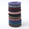 Women Matt Colors Glow in Dark Cloth Telephone Wire Rubber Bands Stretchy Colors Non-mark Spiral Coil Ropes Solid Hair Ties ► Photo 1/6