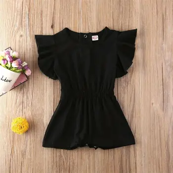 

Newborn Baby Boy Girl Cotton Short Sleeve Solid Color Casual Fashion Romper Jumpsuit Clothes Outfits Sunsuit
