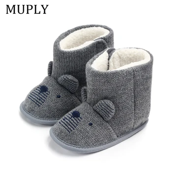 

Winter Warm Plush Baby Girls Snow Boots Knitting Shoes Baby Toddler Shoes indoor Snow Boots Girls Baby Kids Boots