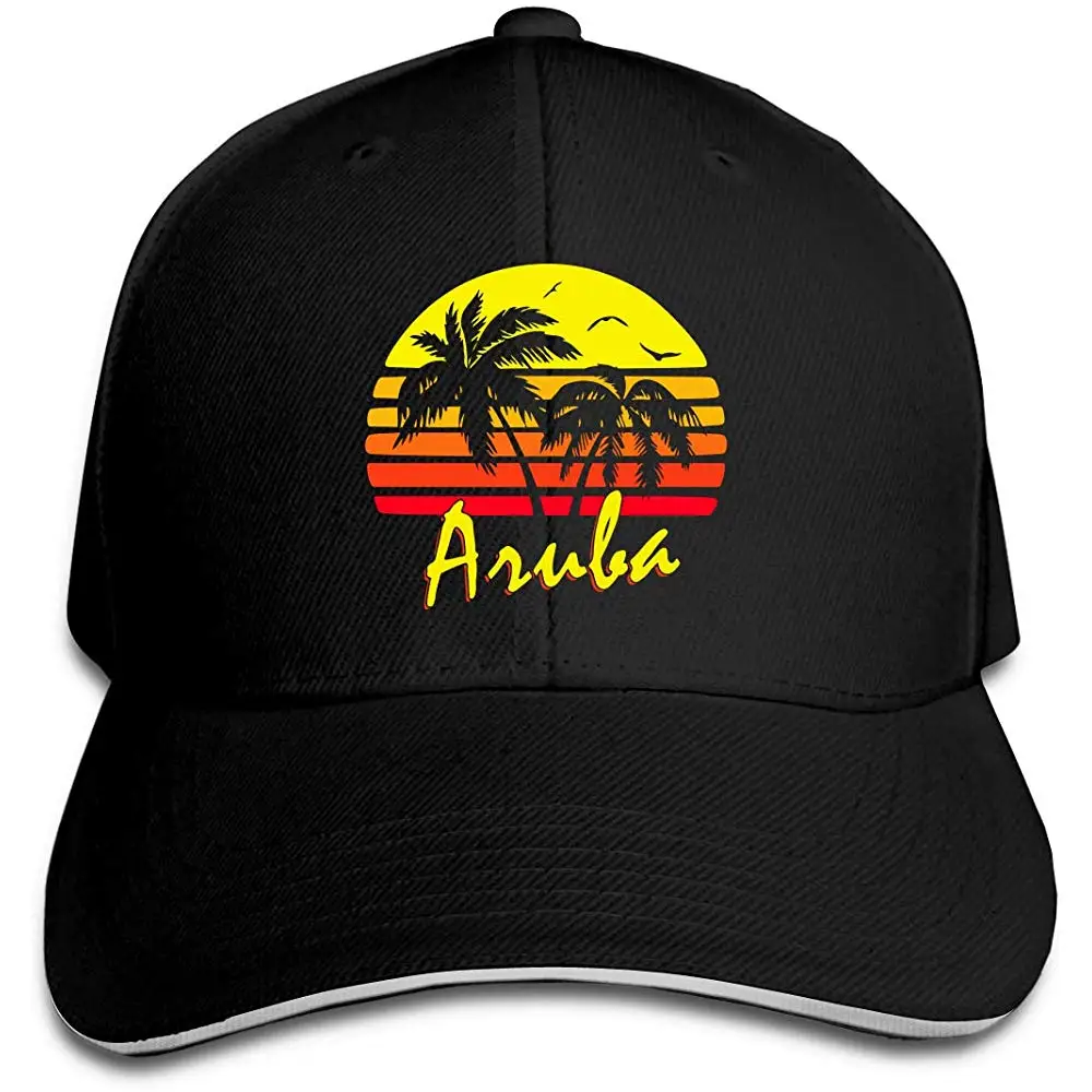 Мужская и Женская Бейсболка Aruba в стиле ретро С закатом