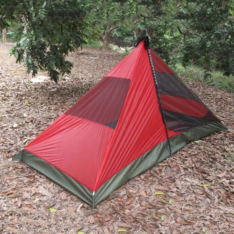 High Quality Silicon 4 season Ultralight Eisman Original Pyramid Single Rodless Lightweight Mountain Tent Single Suicide