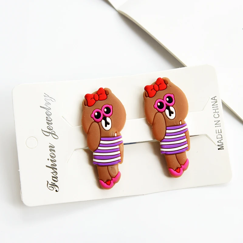 Детская Милая модная шпилька для волос комплект из 2 предметов с изображениями