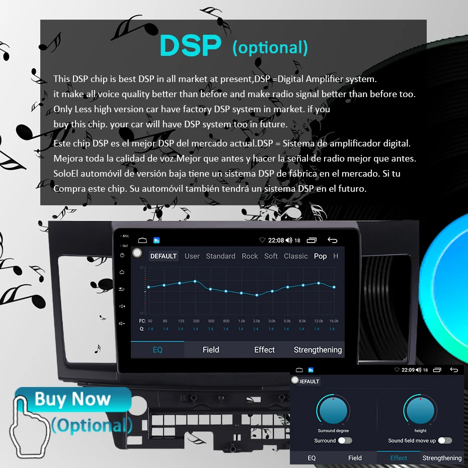 Best Android 9.0 1280*720P Carplay 4G 64G Radio for Mitsubishi Lancer 10 CY 2007-2012 GPS Navigation IPS Screen NO DVD Stereo PC 2