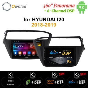 

Ownice Android 10 4G RAM 64G Car Radio DVD GPS Navi Headunit WIFI 4G LTE DSP 360 Panorama Optical for HYUNDAI I20 2018-2019