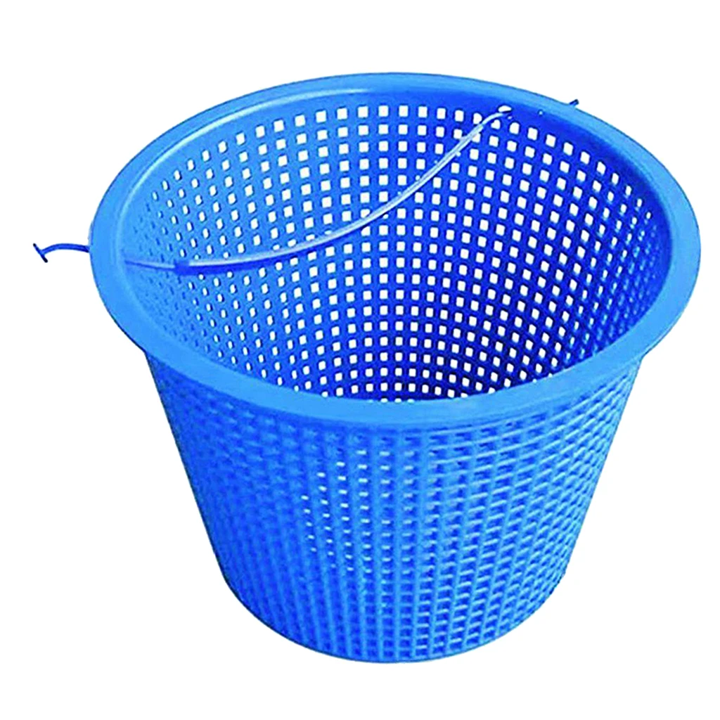 

Fine Mesh Plastic Skimmer Basket Swimming Pool Basket with Handle, Blue