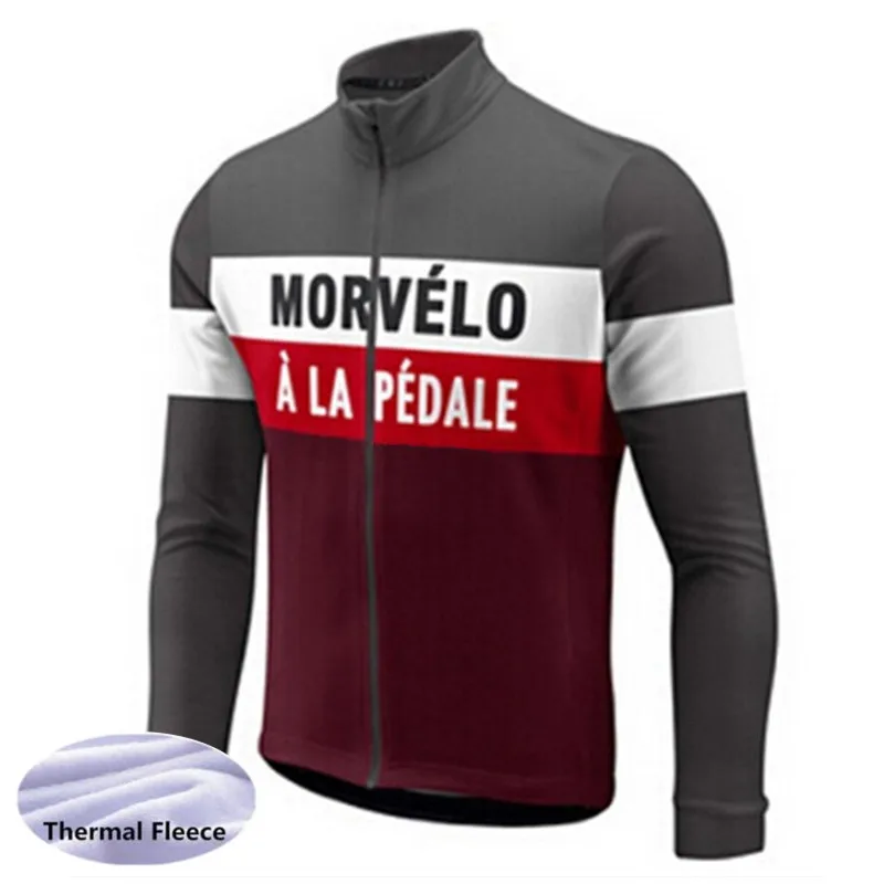 Morvelo Зимняя Теплая Флисовая Мужская велосипедная Джерси с длинным рукавом Ropa ciclismo велосипедная одежда велосипедная Одежда Майо Ciclismo - Цвет: 05