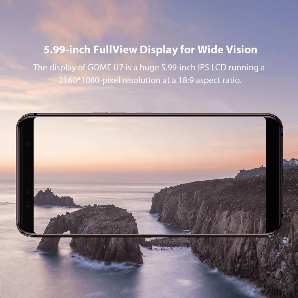 Gome U7 смартфон 5,9" полный экран 3050 мАч MTK6757CD 13 Мп Android 7,1 4 Гб 64 Гб Восьмиядерный процессор распознавание Радужки 4G LTE мобильный телефон