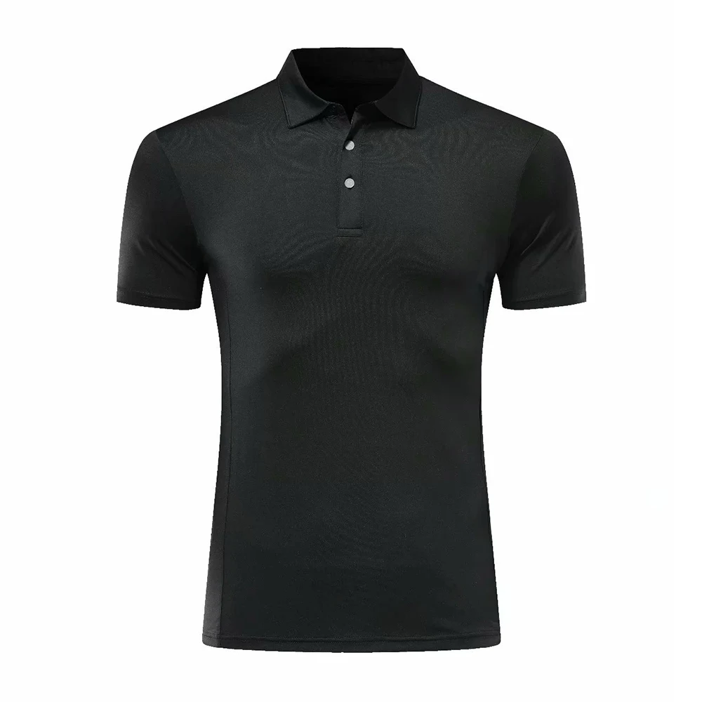 Мужская рубашка для гольфа с длинным рукавом дышащая одежда Для Гольфа Мужская спортивная одежда для гольфа спортивная одежда с отворотом быстросохнущая - Цвет: Short sleeve