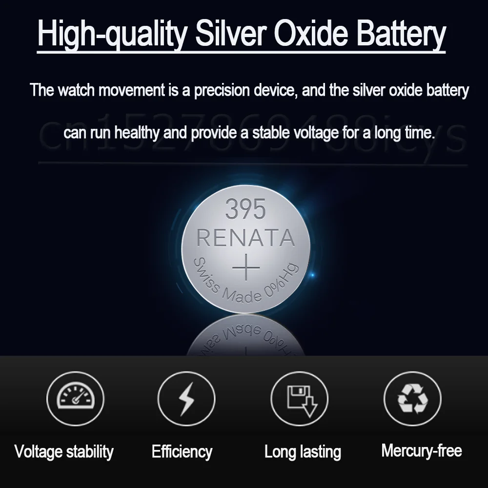 camera battery 2PCS Original RENATA 395 SR927SW AG7 LR927 LR57 1.55V Silver Oxide Watch Battery Long Lasting Swiss Made Toys Button Coin Cell batteries for blink camera