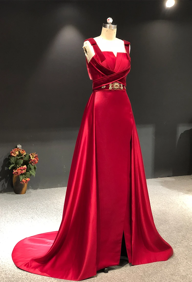 Rine реальные фотографии Голубой Кристалл бисер Сексуальная Русалка vestido de noiva robe de soiree Арабские Вечерние платья Длинные
