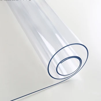 

PVC Transparent Tablecloth Soft Glass Rectangle Waterproof table Oil cloth Table Cover Decor Kitchen Table cloth With Pattern