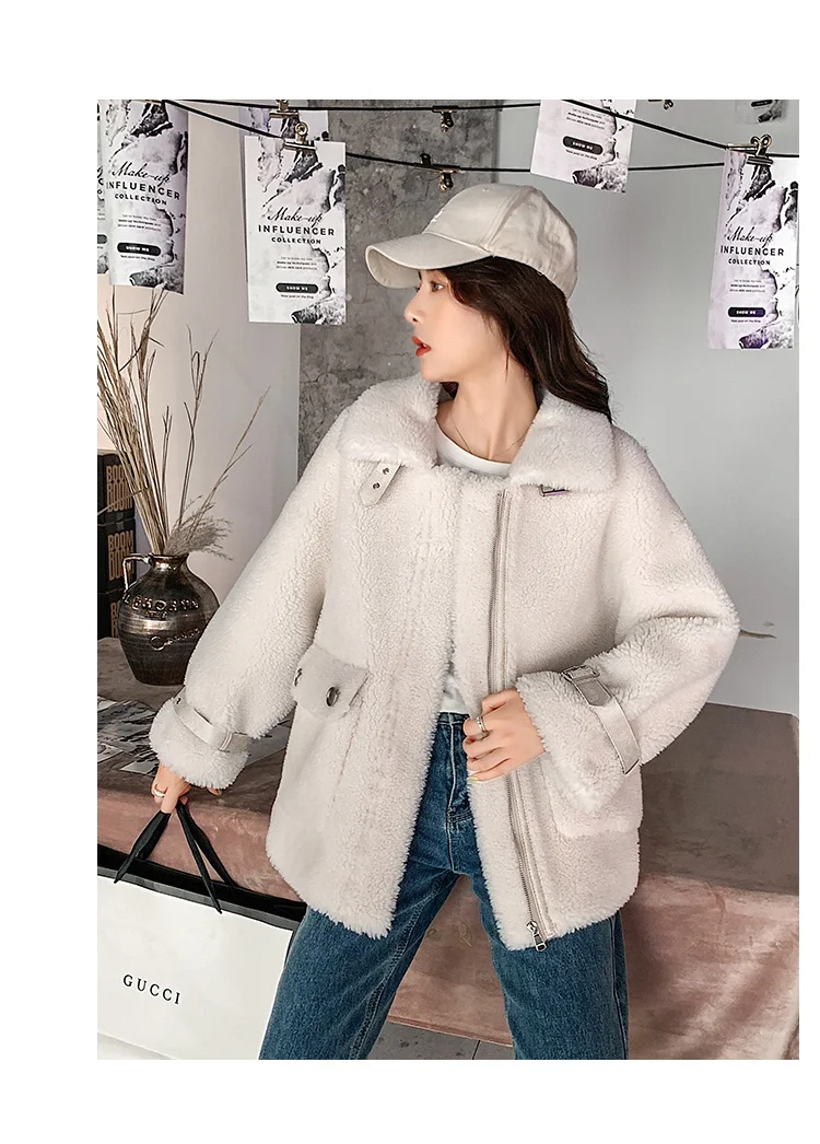 AreMoMuWha/Новинка года; зимнее пальто из овечьей шерсти; вельветовое длинное пальто из композитного меха; женское корейское пальто; qx1228