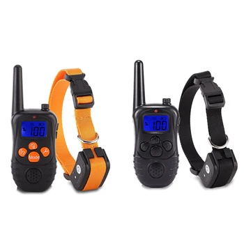 

US Plug Pet with 300M Remote Dog Training Collar with LCD Blue Sn