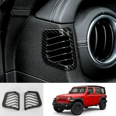 Передняя Крышка вентиляционного отверстия из углеродного волокна для Jeep Wrangler JL