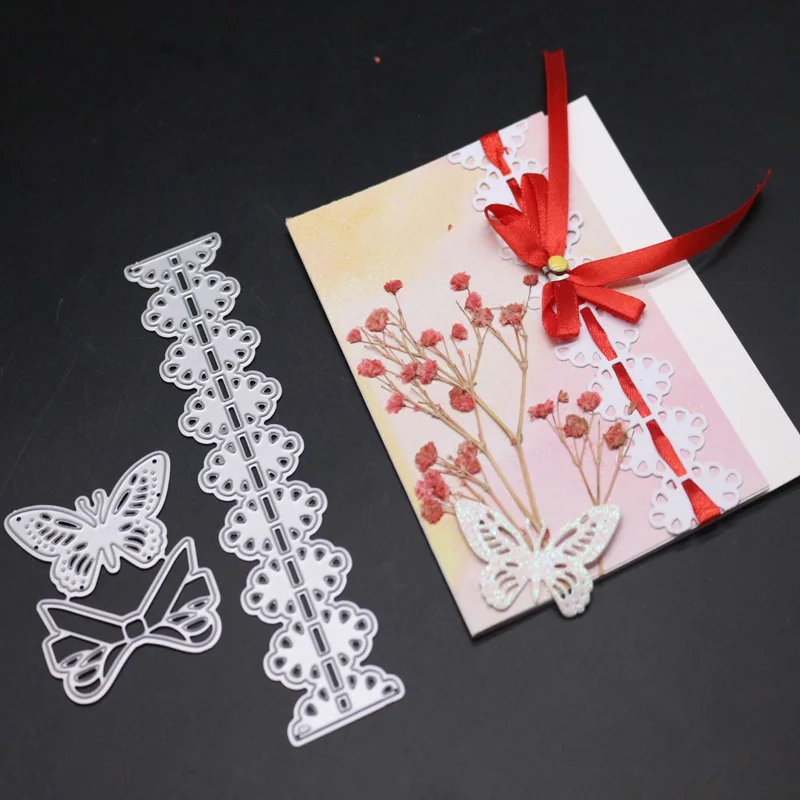 Рождественская бабочка, трафарет для резки металла, китайский узел, высечки для скрапбукинга, штампы и штампы для тиснения, новинка