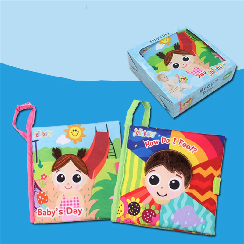 

Cartoon Book Early Educational Book Puzzle Early Education Tooth Tape Baby Cloth Books For Children Stuffed Plush Baby