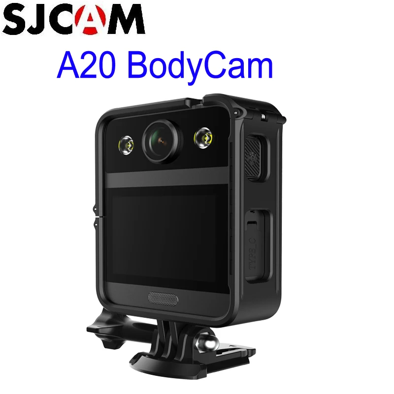 Cámara de cuerpo portátil SJCAM A20, 10m, LED, visión nocturna, giroscopio, pantalla táctil, policía, usable, videocámara DV para aplicación de la ley