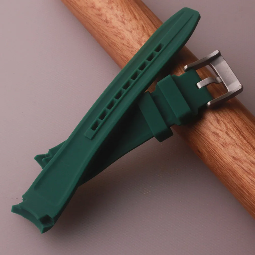 Cinturini Di Alta Qualità Estremità Curve 24Mm 22Mm 20Mm 21Mm 18Mm Cinturini Per Orologi Sportivi Bracciali Universali Green Fit Rolex Omega Tissot