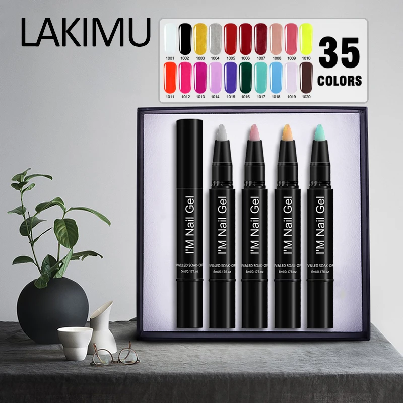 Маникюрная ручка LAKIMU полуперманентный Гель лак для ногтей акварельные маркеры
