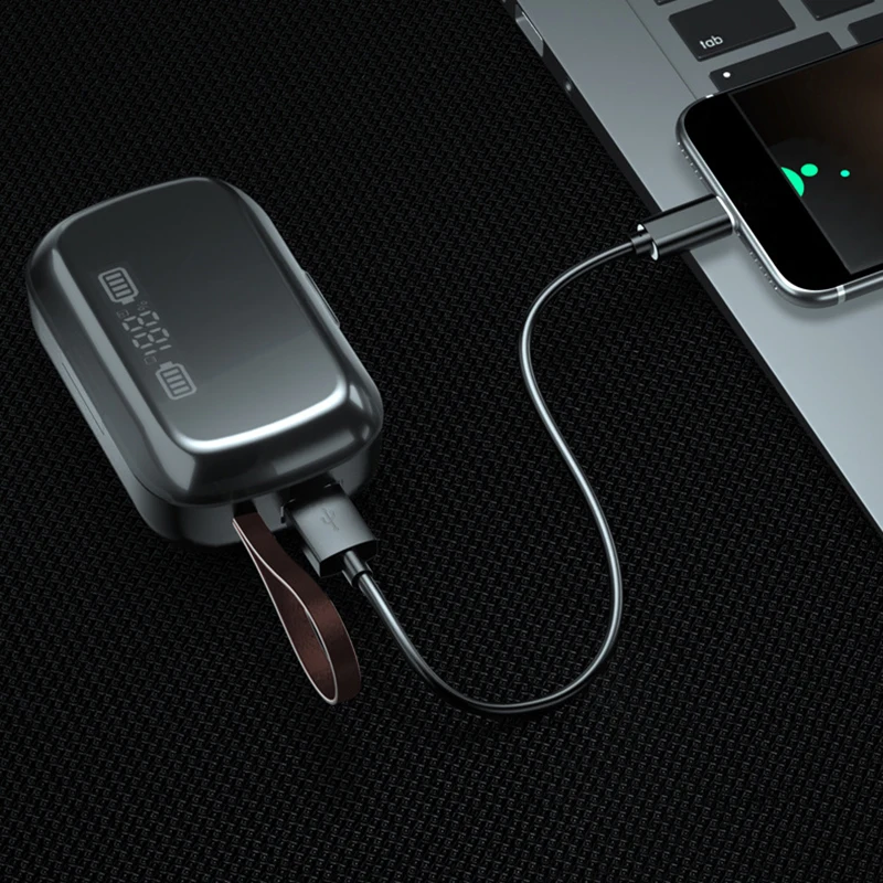 Wireless Bluetooth Headset Sports Audio Hifi 2000 MAH Game Machine TWS Headset Tactile Control LED Flashlight Hour PC Headset