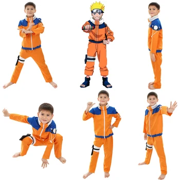 

Children's suit cosplay Uzumaki Naruto costume cosplay Halloween Christmas Party Costume Suitable for children's costumes