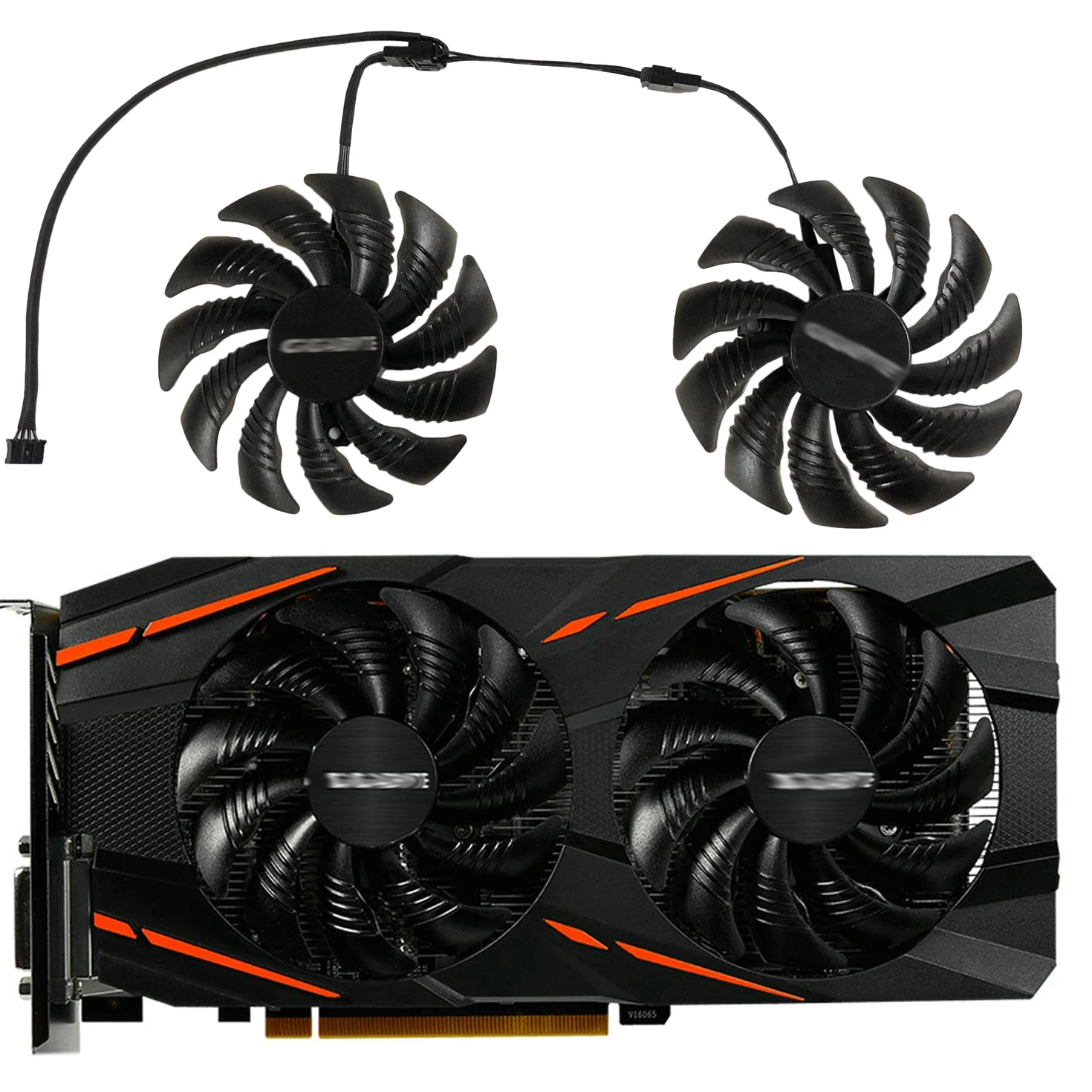 Unids/set de refrigeración de tarjeta gráfica para videojuegos, ventilador Gigabyte RX480 RX580