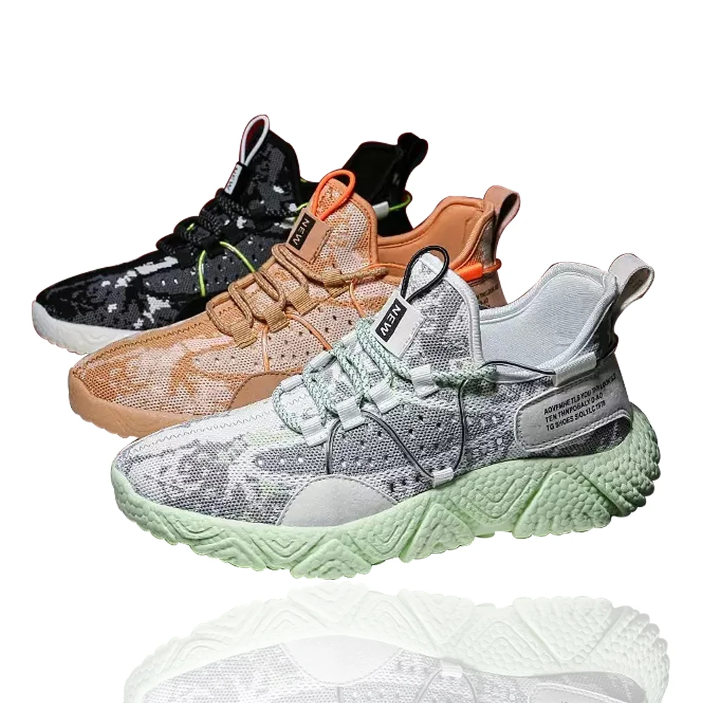 

summer trendy air mesh men shoes outdoor breathable hight increase lightweight jogging sneakers men