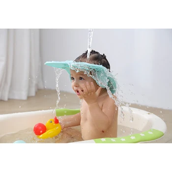 

Baby Shower Caps Shampoo Cap Wash Hair Kids Bath Visor Hats Adjustable Shield Waterproof Ear Protection Eye Children Hats Infant