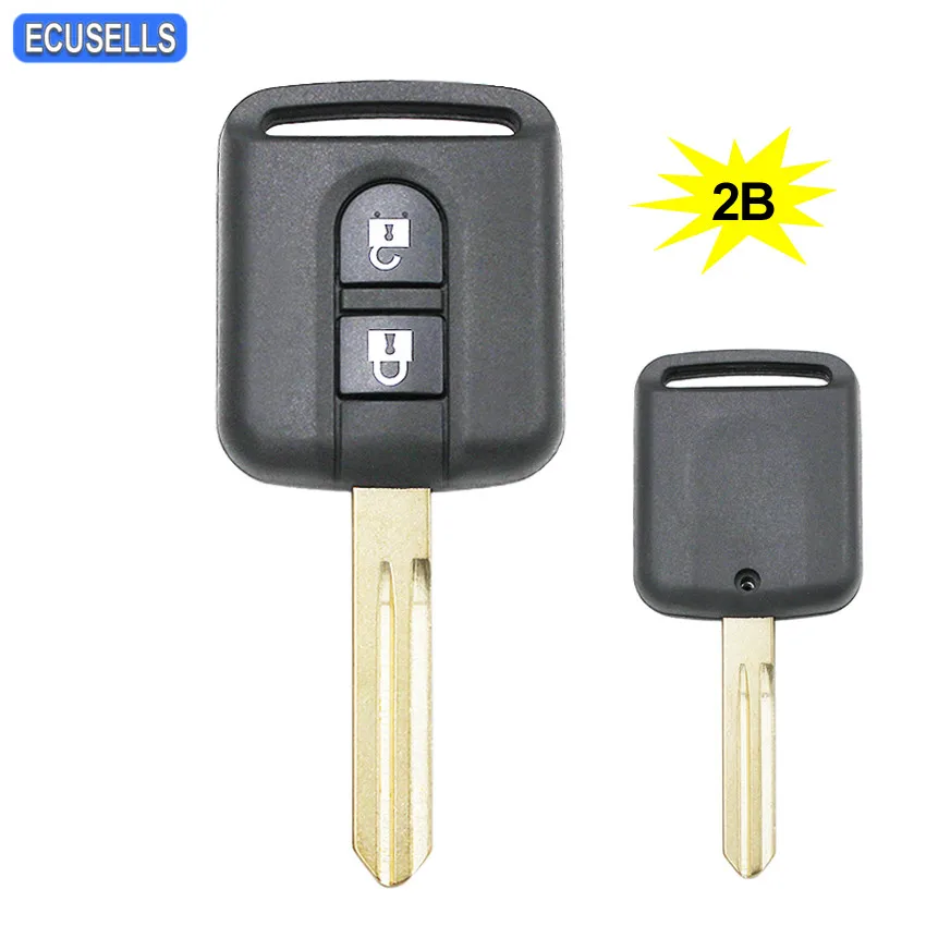 2 кнопки дистанционного смарт автомобиля ключ оболочки чехол Fob для Nissan Micra K12 Qashqai