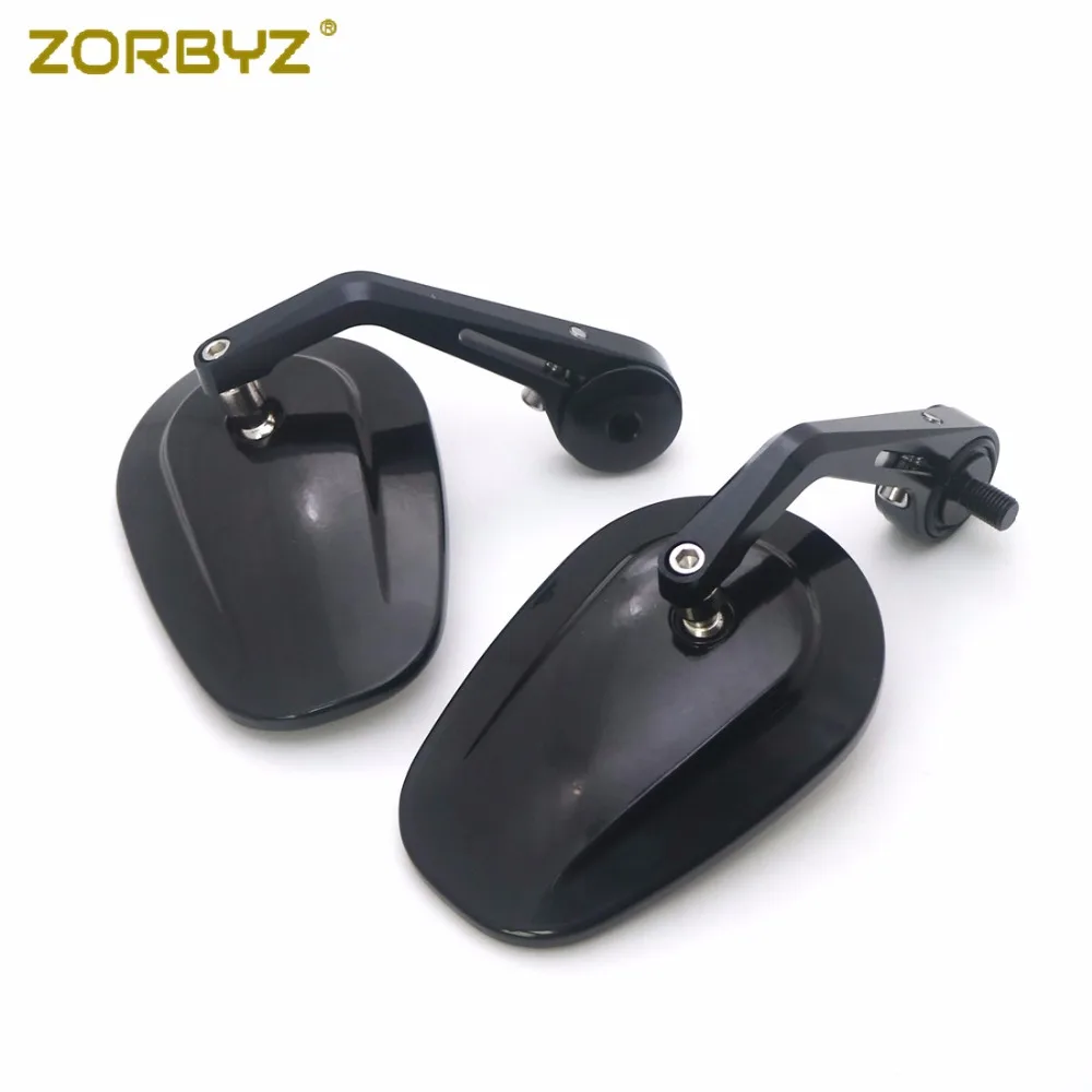ZORBYZ мотоциклетные черные овальные ручки бар конец зеркало заднего вида 10 мм резьба внутри крепление для Aprilia CR150