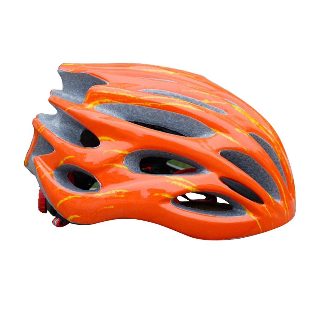 Professional Cycling Bike Helmet for Men Women, Lightweight Adjustable Bicycle Helmet - Black / Orange