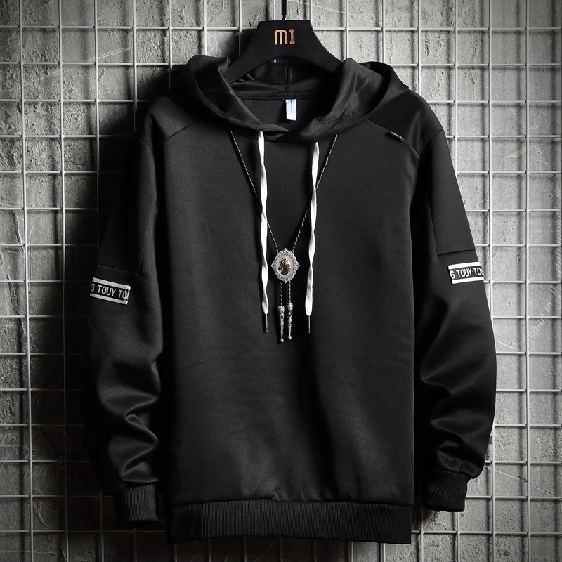 

Men's Hoodie Personality Solid Color Comfortable Loose-Fit Pullover Spring Autumn-New Sports Clothes High Quality brand Tops
