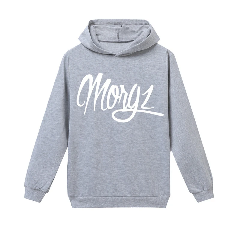 С изображением мультипликационных персонажей для детей Alan Walker, потертый MORGZ Ютубер футболка apex легенды Venom хлопковый свитер с капюшоном, свитер с длинными рукавами, футболка, одежда для детей - Цвет: H939Gray
