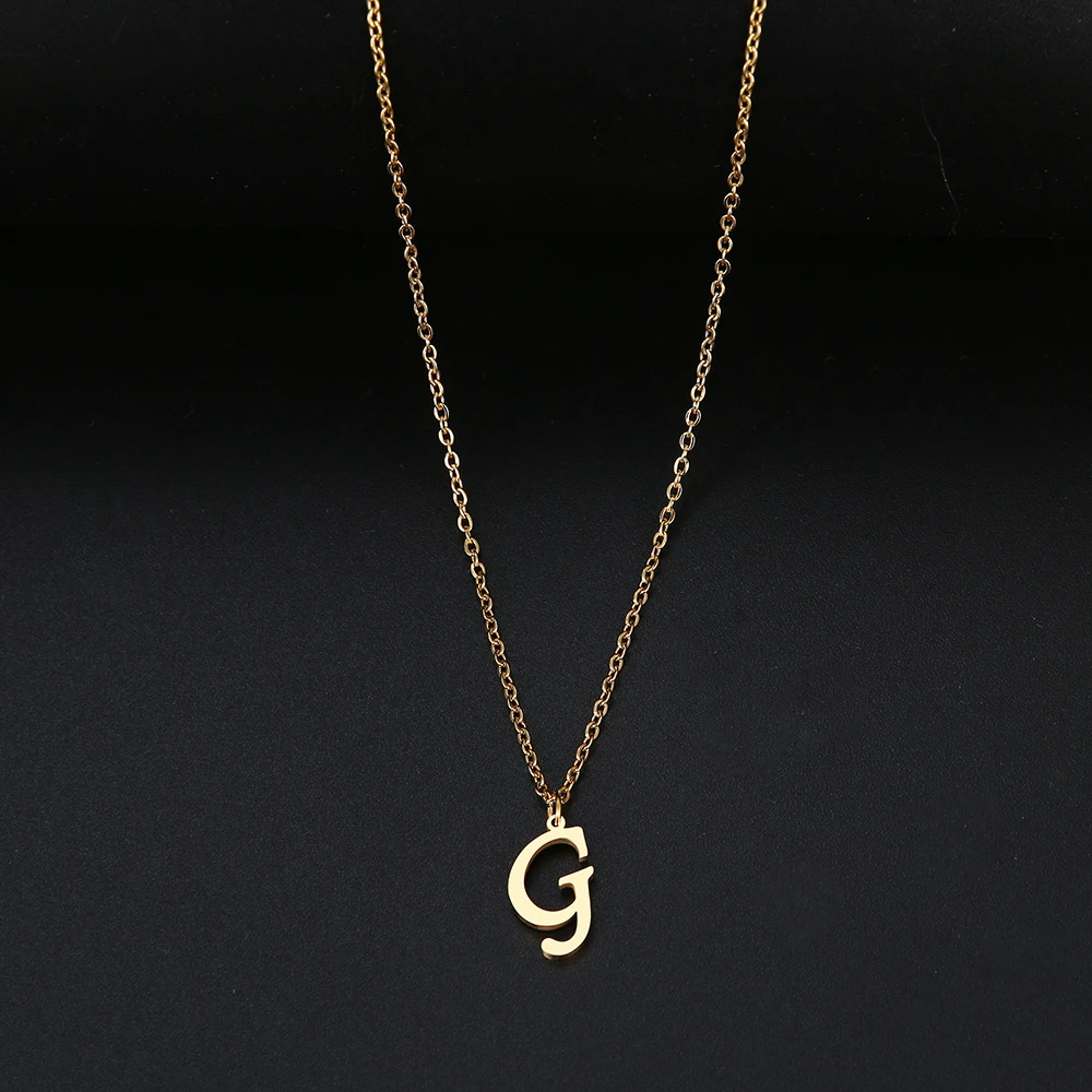 DOTIFI For Women A-Z Alphabet Letter Pendant Necklaces Personalization Stainless Steel Necklace Glamour Jewelry - Image 4