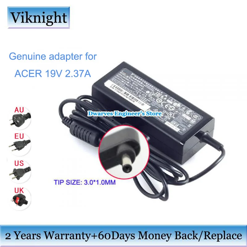 Натуральная ADP 45HE B 19V 2.37A 45 Вт AC Питание адаптер A13 045N2A для Acer Aspire V3 331 371 PA 1450 26 W15