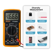 DT9205A Multimeter Digital AC/DC Transistor Tester Electrical esr NCV Test Meter Profesional Analog Auto Range Multimetro