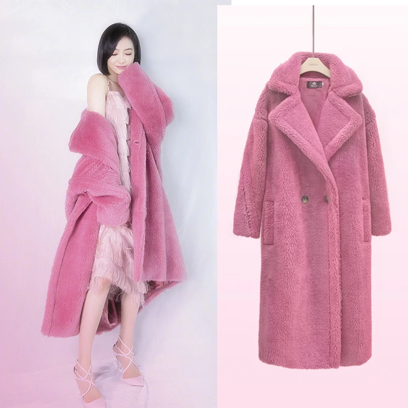 women's clothing winter outerwear coats new lambs wool coat female Korean loose coat 1018