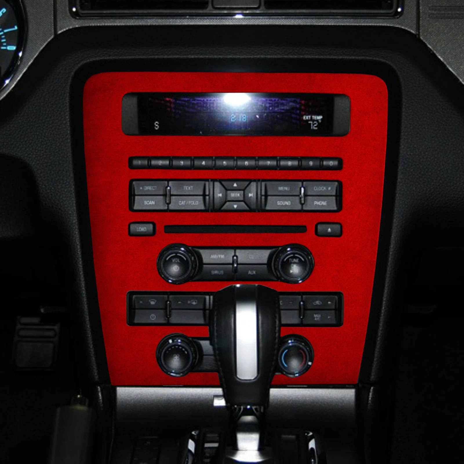 

Suede Car Center Console CD GPS Navigation Frame Decoration Cover Trim Styling Sticker For Ford Mustang （2010-2014）